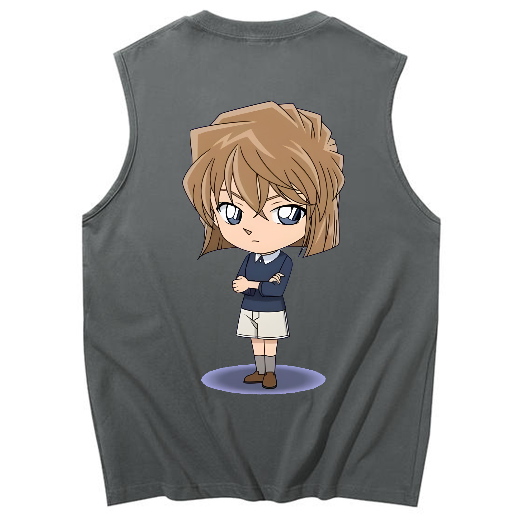 （画像用） 名探偵コナン 灰原 哀 はいばら あい Detective Conan Anita Hailey、Vi Graythorn Haibara Ai コットン100％タンクトップ（背面プリント）
